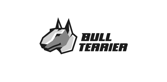 简约牛头梗logo设计