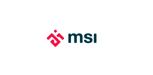 简约科技感MSI品牌logo设计
