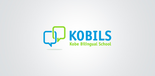KOBILS logo设计:双语交流教育标识