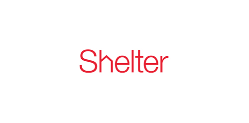 简约红色字体 Shelter logo设计