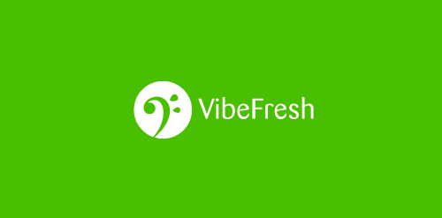 VibeFresh logo设计:简洁现代的视觉标识