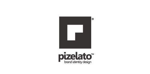 Pizelato Logo设计：简约方块与品牌标识