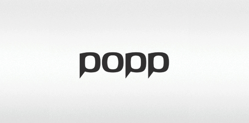 简约现代风格的Popp logo设计