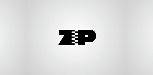 简约像素风ZIP标志设计