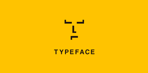 简洁明了的Typeface Face Logo设计