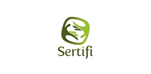 绿色简约风格的Sertifi logo设计