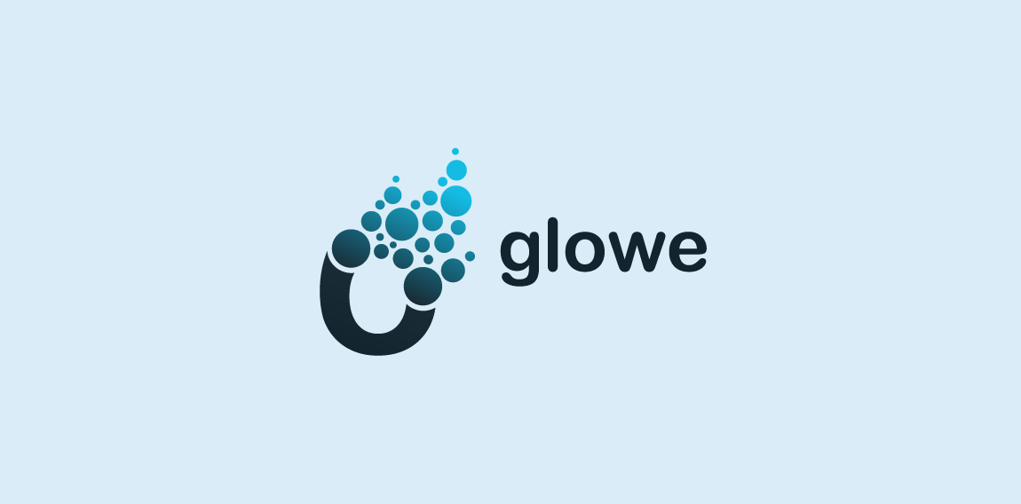 简洁现代的'glowe'品牌logo设计
