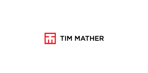 简洁现代风格的Tim Mather logo设计