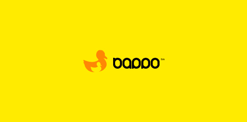 简约橙色鸭子logo设计