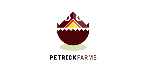 Petrick Farms Logo设计:创意农庄品牌标识