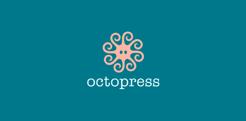 Octopress logo设计:简洁的章鱼图案