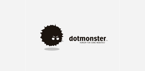 dotmonster logo设计:简洁创意网站标志