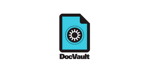 DocVault文档安全管理系统logo设计