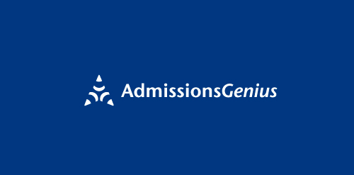 AdmissionsGenius logo设计:简洁现代的教育品牌标识