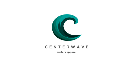 海浪中心波浪logo设计
