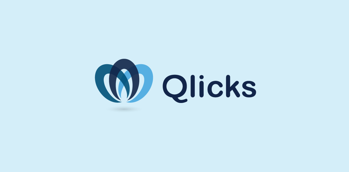 Qlicks logo设计:简洁现代的科技品牌标识