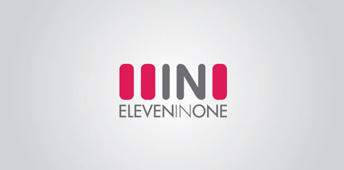 简洁现代的数字logo设计