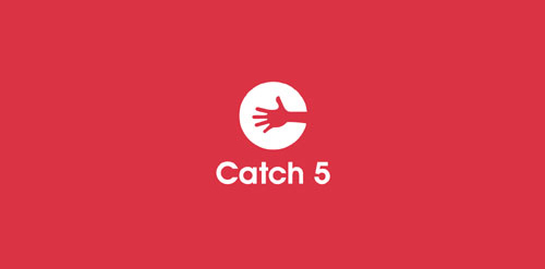 简约风格的Catch 5 Logo设计