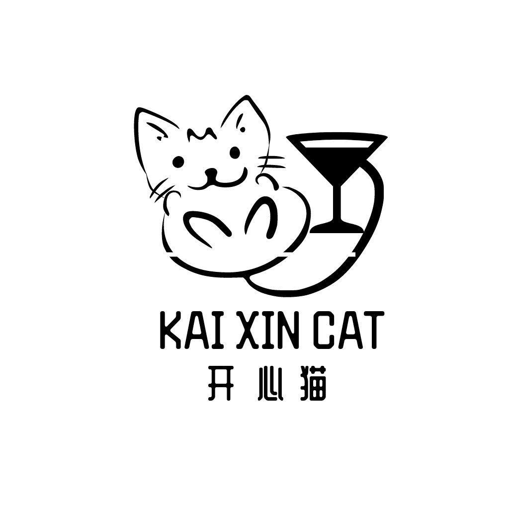 猫与鸡尾酒logo设计