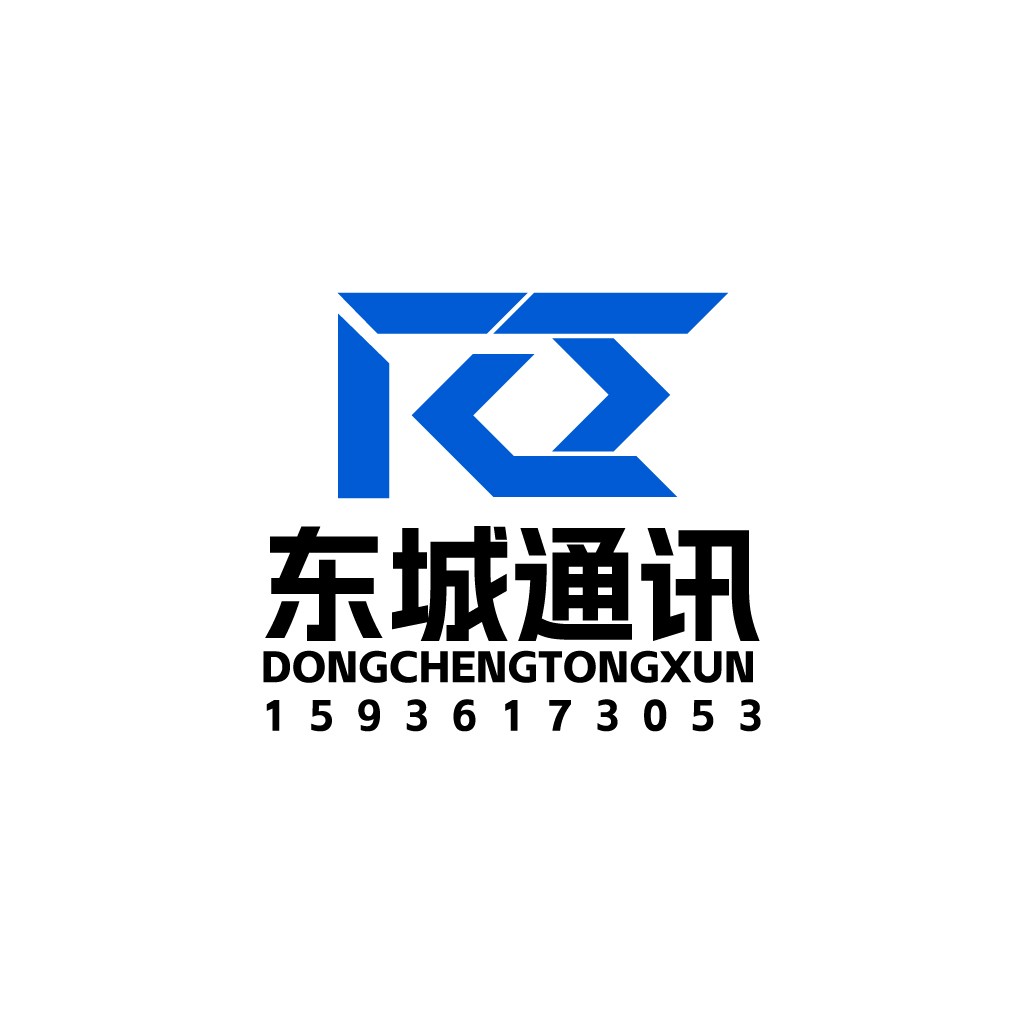 蓝色几何图形logo设计