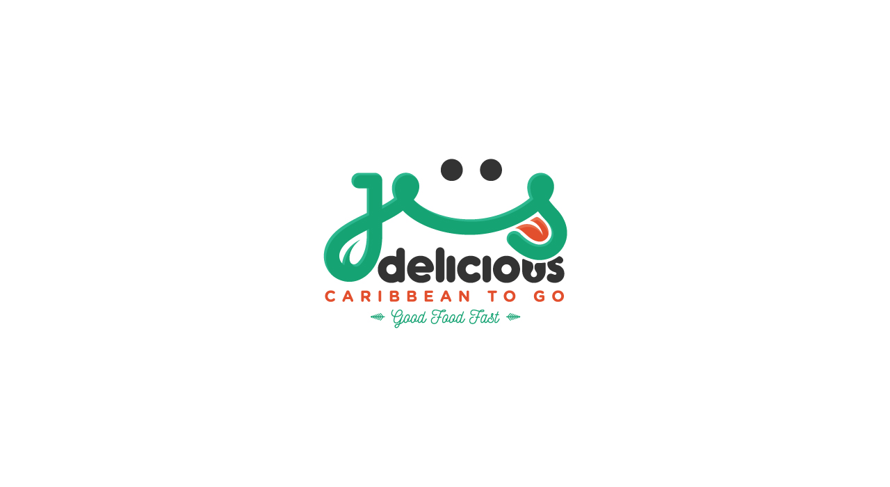 创意微笑脸标志设计：Caribbean Food Delivery