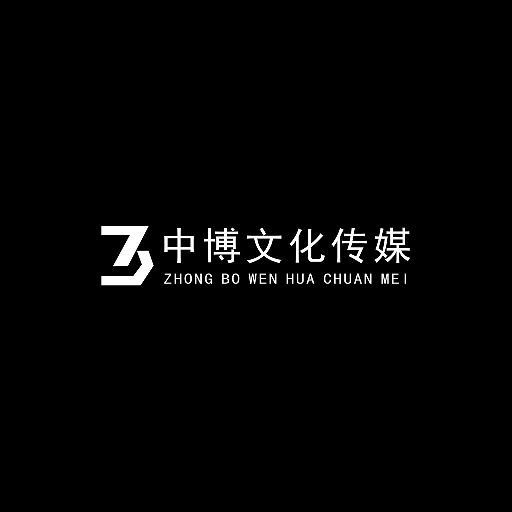简洁现代中博博文化文化传媒logo设计