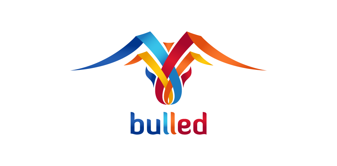 色彩斑斓的翅膀logo设计