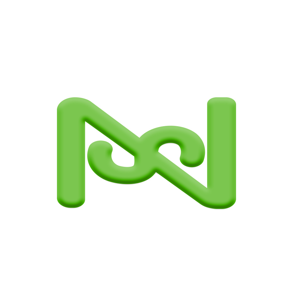 绿色抽象无限符号logo设计