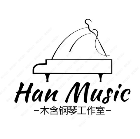 Han Music钢琴工作室logo设计