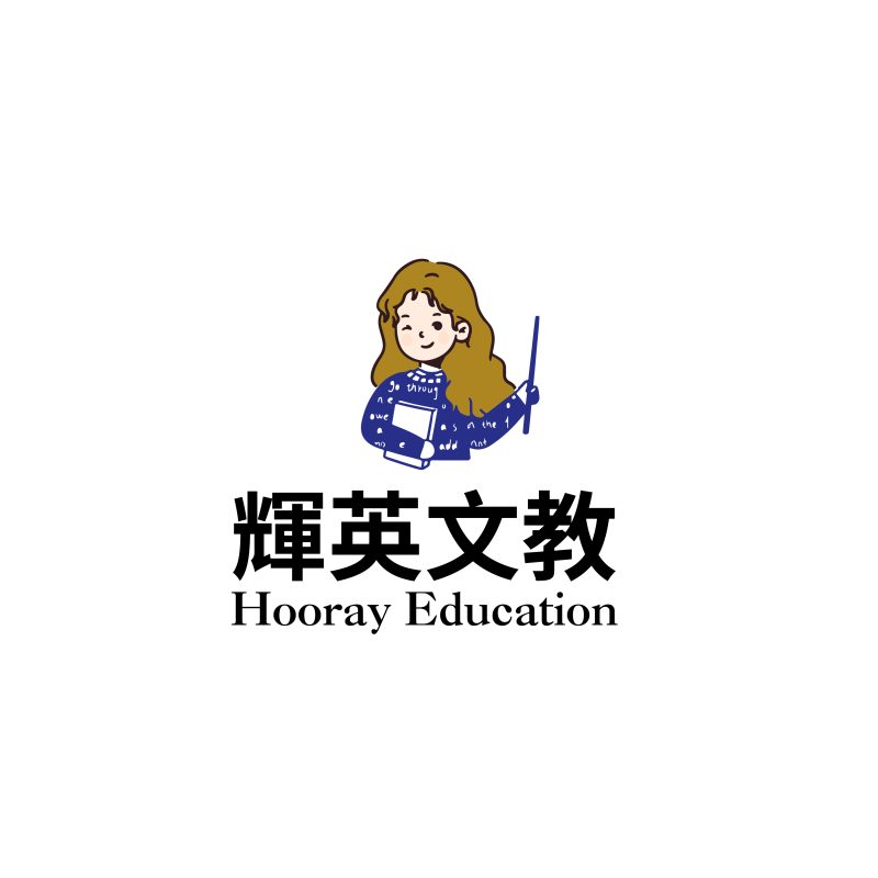 辉英文教教育品牌logo设计