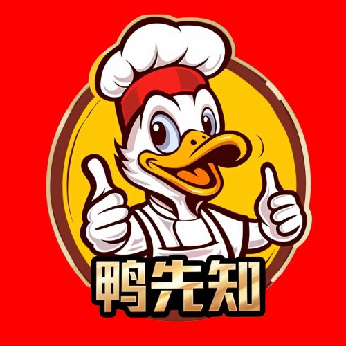 鸭先知卡通形象logo设计