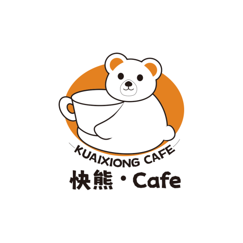 快熊Cafe潮流咖啡logo设计