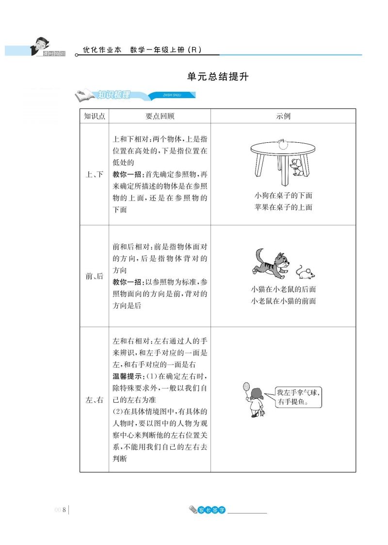 一上数学_2单元知识总结