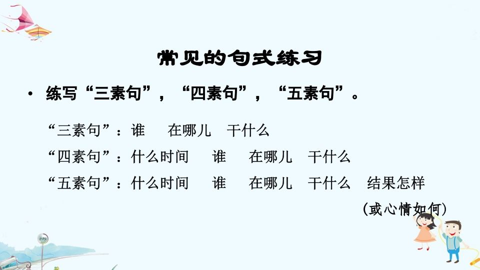 一年级语文上册专项复习之六看图写话（部编版）