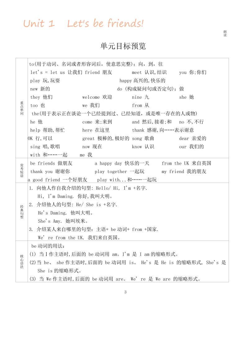 三上英语-外研版知识点归纳