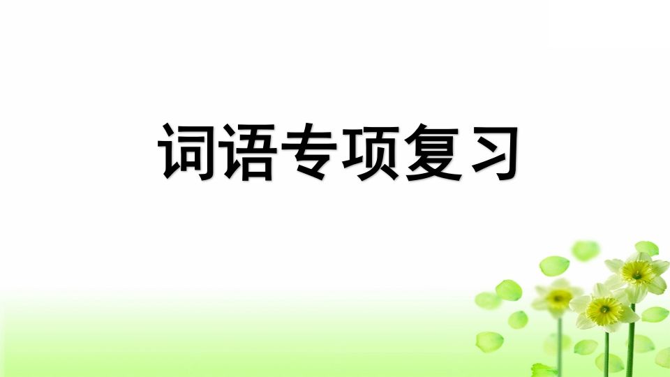三年级语文上册专项2词语复习课件（部编版）