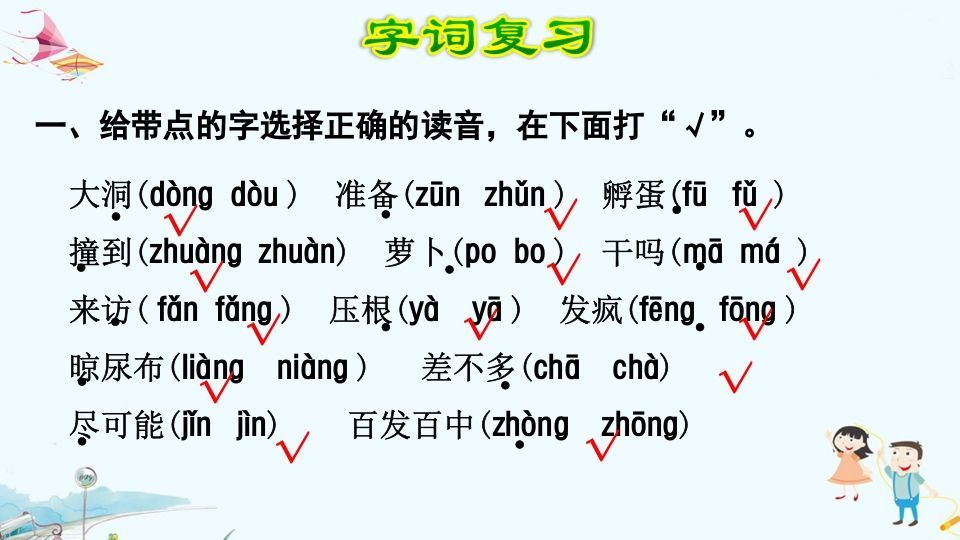 三年级语文上册第4单元复习（部编版）