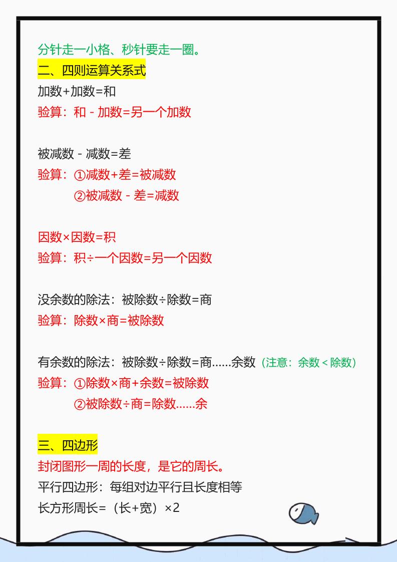 【2025秋新版】三年级数学上册重点知识点汇总