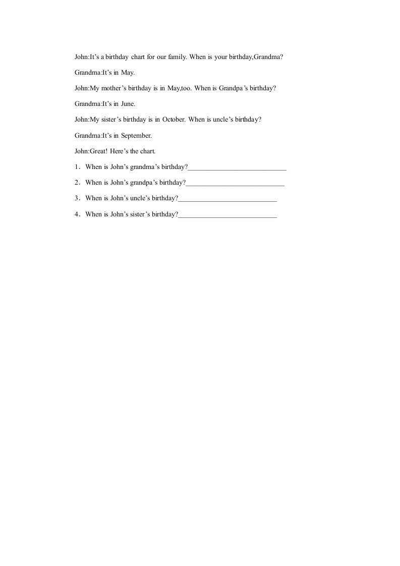 三年级英语上册Unit6习题第2课时（人教版一起点）