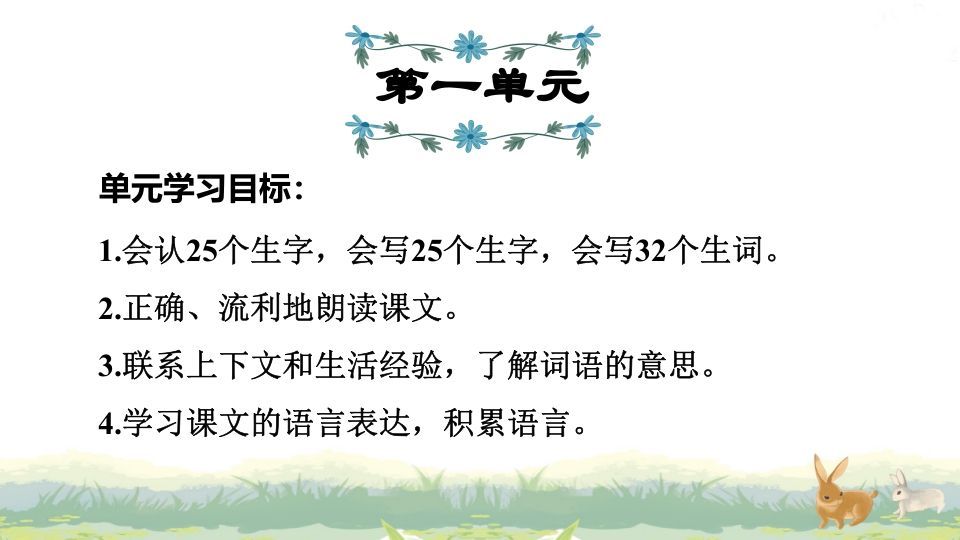 三年级语文上册第1单元复习（部编版）