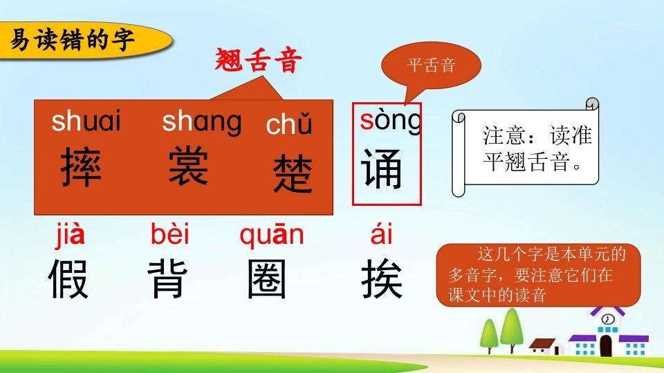 三年级语文上册第一单元复习（部编版）