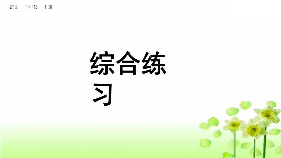 三年级语文上册综合练习（部编版）