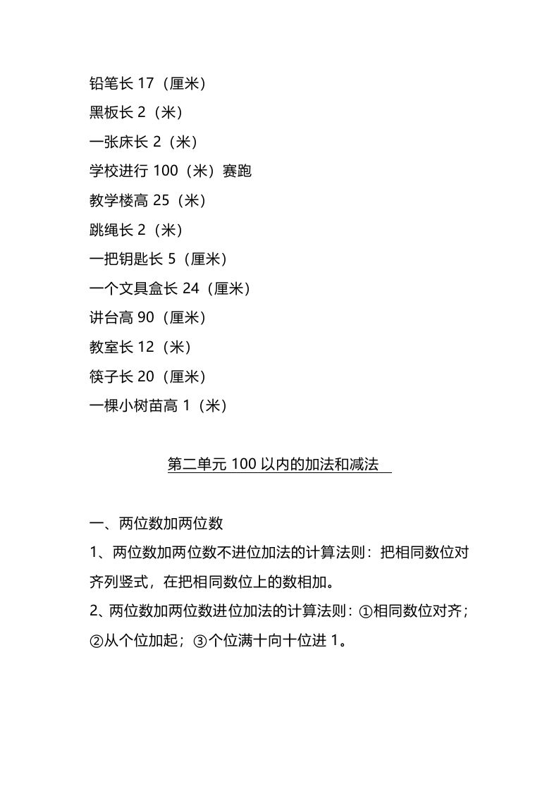 二上人教版数学重点知识点汇总预习