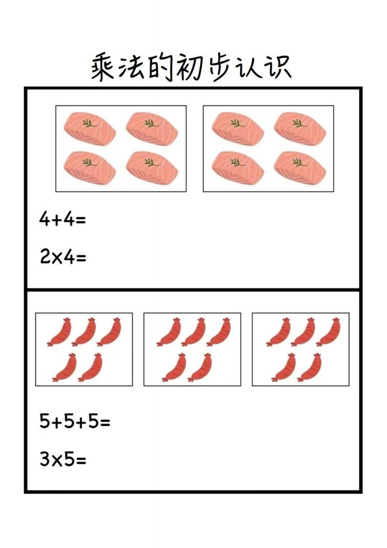 二上数学乘法的初步认识