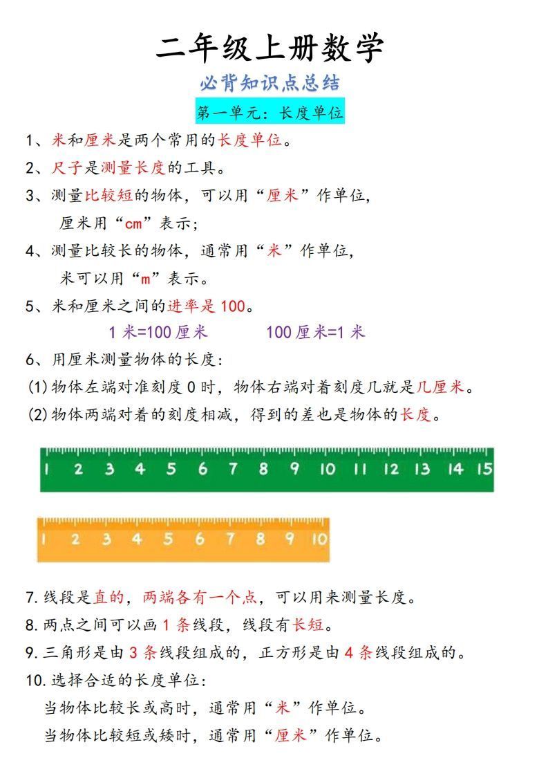 【二上】数学必背汇总