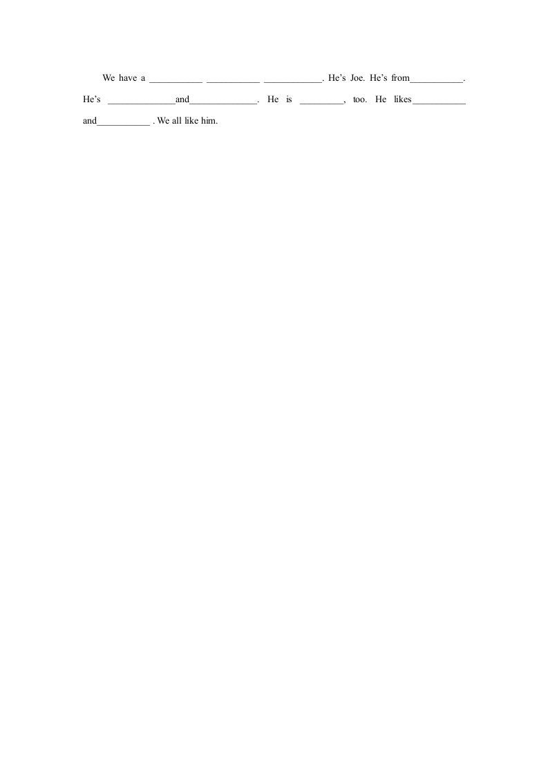 五年级英语上册Unit1习题第3课时（人教版一起点）