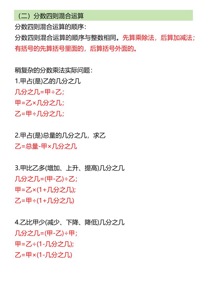 【2025秋新版】六年级上册数学3大核心考点知识点梳理