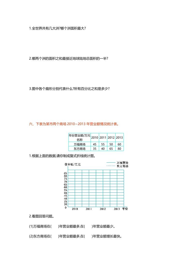 六年级数学上册第五单元测试卷（北师大版）