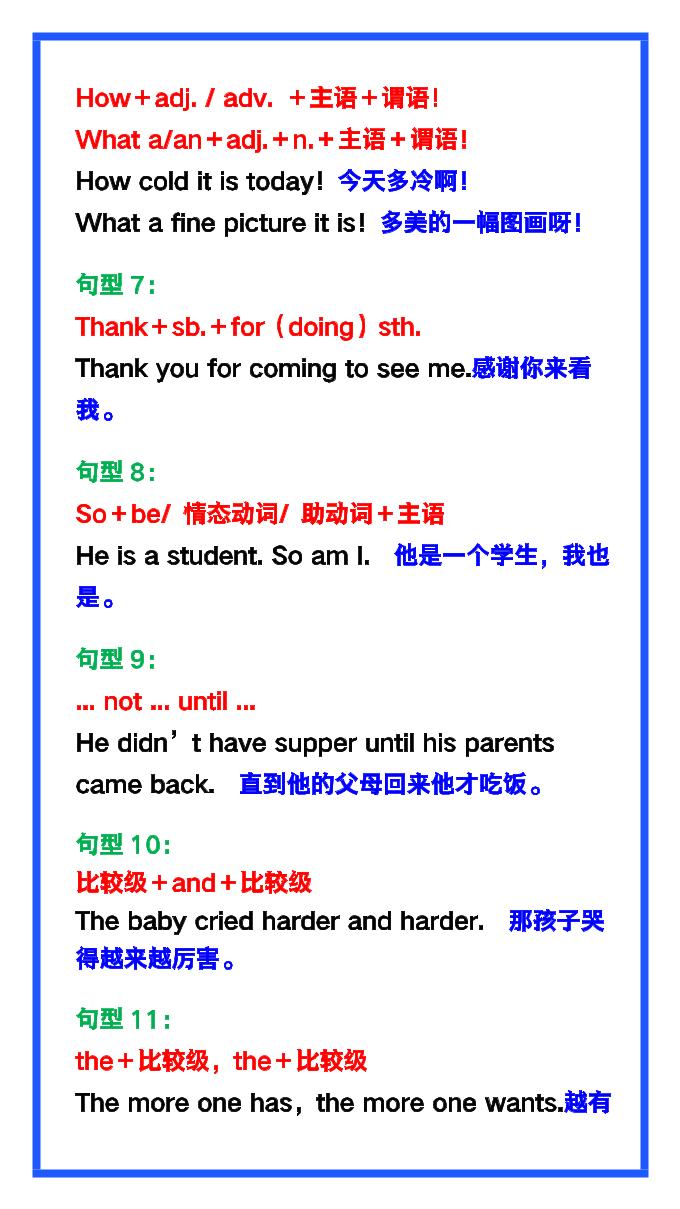 【2025秋新版】六年级英语上册《必备基础句型》，最全整理！