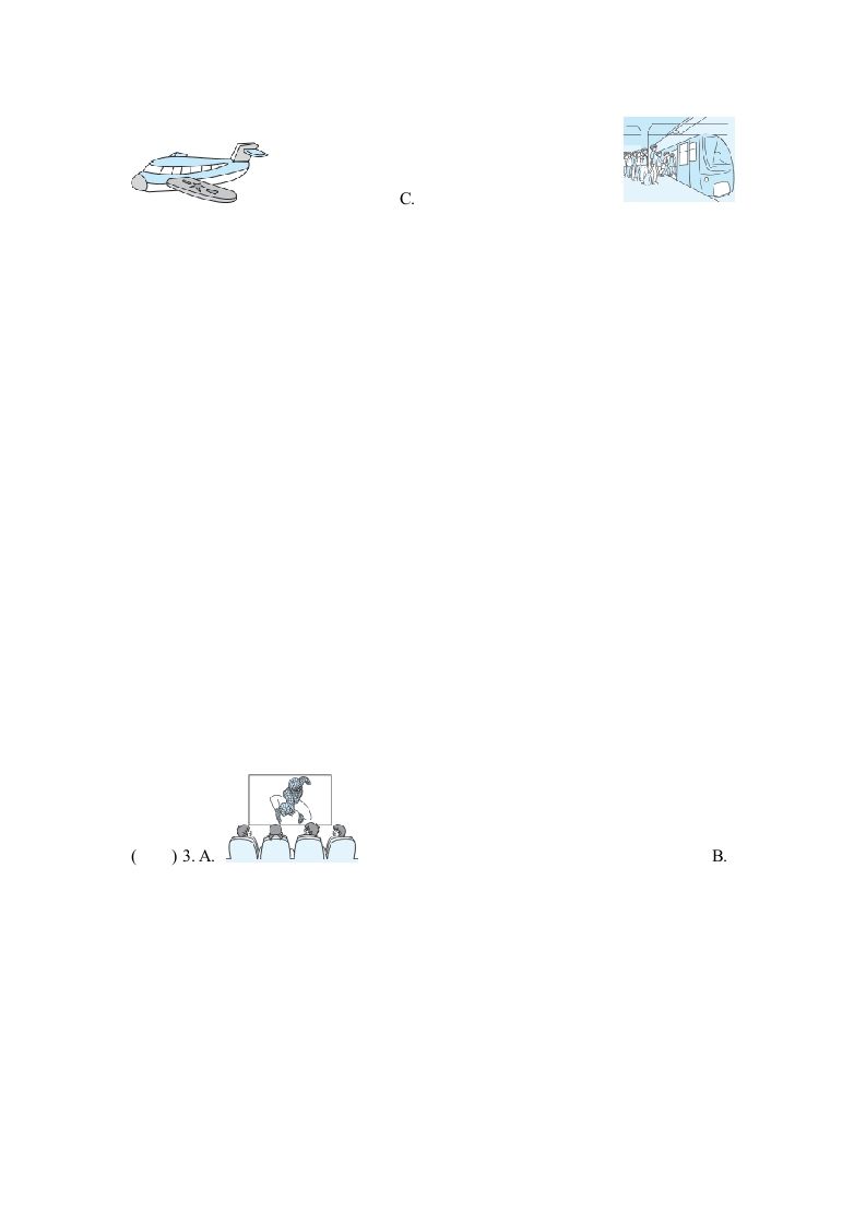 六年级英语上册听力专项复习卷(一)（人教版PEP）